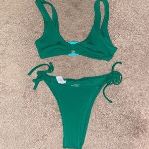 Aerie green  Textured Bikini Set